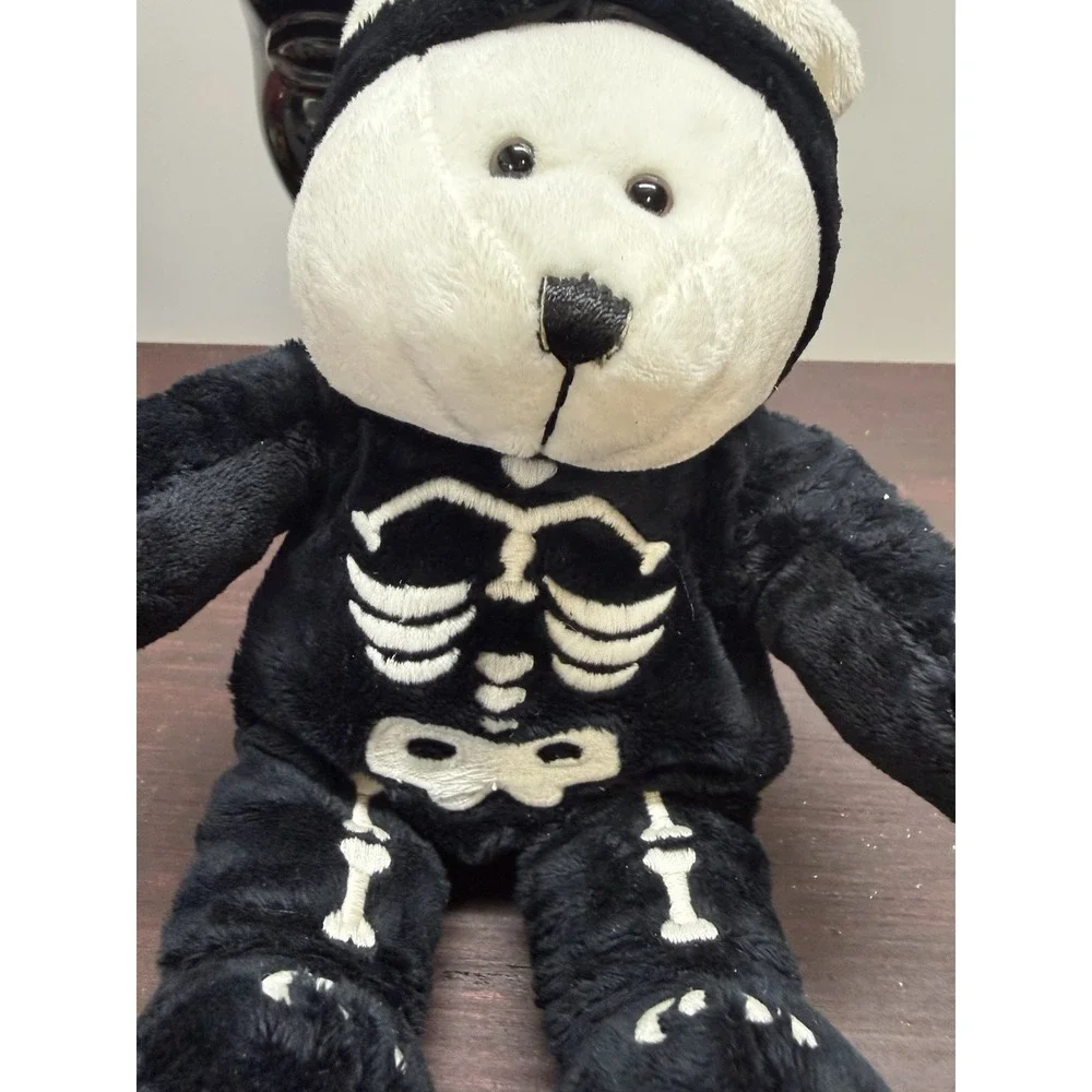 Starbucks Coffee Bearista 2004 Plush Halloween Skeleton Glows